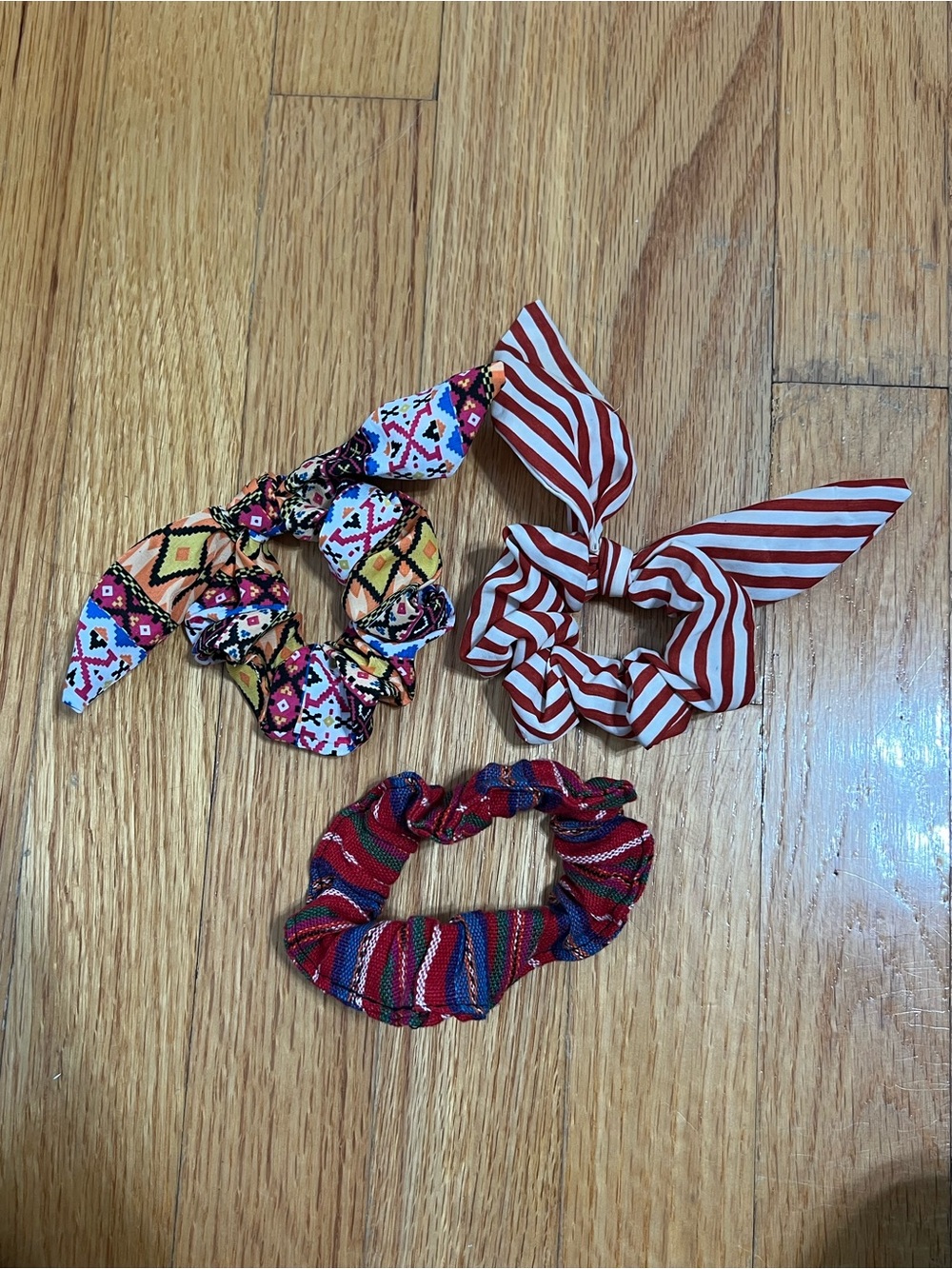 Scrunchie Set - Red, Multicolor, Burgundy